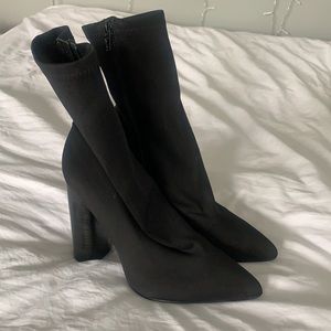 Just Fab Black Heeled Boots ✨